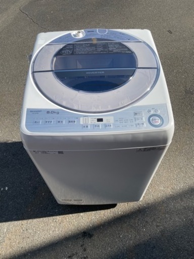 シャープ 全自動洗濯機 8kgタイプ シルバー系 ESGV8B-S
