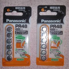 パナソニック 空気亜鉛電池 補聴器用 PR-48/6P　新品