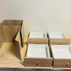 【ネット決済】IKEAカラックス インサート 4つ 引き出し2段...
