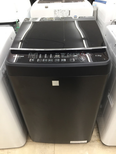 12/20 【✨希少ブラック✨】 定価34,273円 Hisence/ハイセンス 5.5kg洗濯機 HW-G55E5KK 2018年製