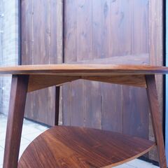 北欧デンマークから入荷したローズウッド材サイドテーブルです。モダンでスタイリッシュなデザインで、ソファサイドはもちろん棚付きなので飾り棚としてもおススメ。BL237