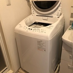 縦型洗濯乾燥機 ZABOON（ザブーン） グランホワイト AW-8VM1-W [洗濯8.0kg /乾燥4.5kg /ヒーター乾燥(排気タイプ) /上開き]