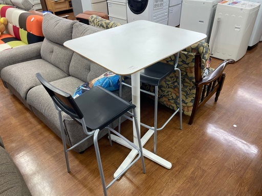 Ikea カウンターダイニングセットホワイト ブラック トレファク千葉みつわ みつわ台のダイニングセット の中古あげます 譲ります ジモティーで不用品の処分