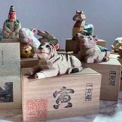 【決まりました】十二支　奈良人形　一刀彫り　置物　高橋勇二作 作家もの