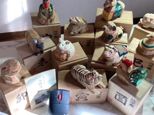 十二支 奈良人形 一刀彫り 置物 高橋勇二作 作家もの | rodeosemillas.com