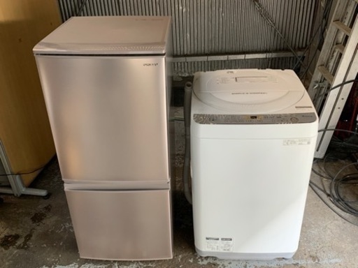 高年式単身セット シャープ 2019年冷蔵庫 137L 洗濯機 6.0kg SHARP ばら売り不可 動作品 美品！川崎区 SG