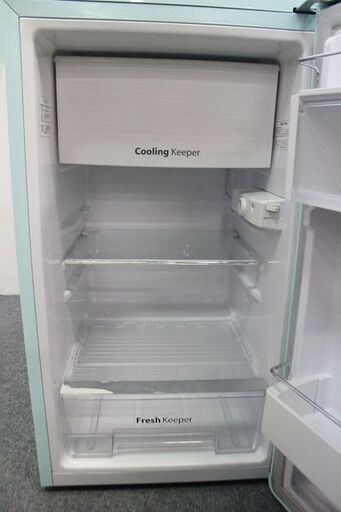 DAEWOO レトロスタイル1ドア冷蔵庫 124L 右開き アクアミント DR-C12AM