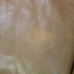 ニトリ ３人掛け本革ソファ 皮革 牛革 キャメル ファミリー モダン NITORI  中古家具 店頭引取歓迎 R4864)