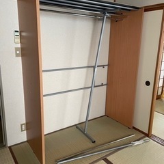 木製パネル頑丈ハンガーラック