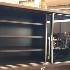 【愛品館八千代店】松田家具　スライド扉キッチンボード　120②【愛八KT】