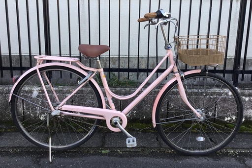 ＜整備・美品＞ブリヂストン カジュナ・ピンク・27インチ・内装3段変速 LEDライト・1発2錠鍵付き・お手入れ済・不要自転車無料引取り有