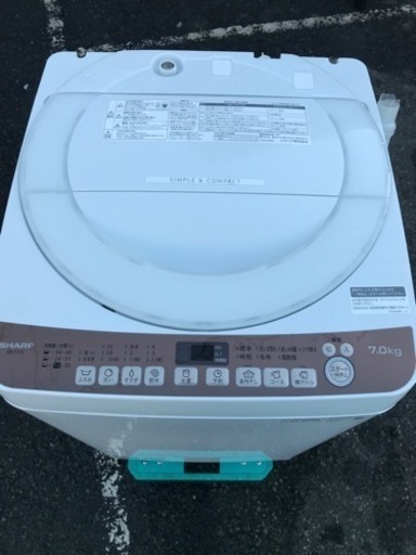 ◆美品！保証3年残り！2020年製◆SHARP 全自動洗濯機 7kg ES-T712 付属品もあります！シャープ