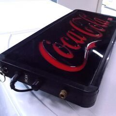 ジャンク品 コカコーラ ネオンサイン 幅51cm 電飾看板 ブラック 黒 アメリカン雑貨 照明 店舗 バー ガレージ カフェ Coka cola 札幌市東区 新道東店