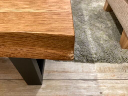 中古 関家具 センターテーブル REX オーク無垢材