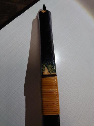 【直接引取歓迎/静岡市郊外】使用１年未満 小山弓具 直心Ⅱカーボン CARBON ラメ入 ４寸伸 15kg 使用感 傷あり 名前入 本体のみ