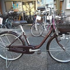 中古自転車１８１４　前後タイヤ新品！　ブリヂストン　アルミーユ　AU406  ２４インチ　ギヤなし　LEDダイナモライト　軽量アルミフレーム　ステンレス部品多用　アルミスタンド　 中古自転車1814 前後タイヤ新品！ ブリヂストン アルミーユ AU406