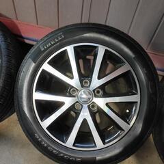 VW純正16インチホイール☆ブラックポリッシュ塗装☆タイヤバリ山