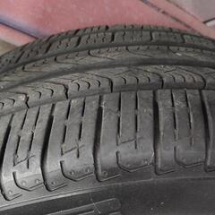 VW純正16インチホイール☆ブラックポリッシュ塗装☆タイヤバリ山