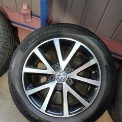 VW純正16インチホイール☆ブラックポリッシュ塗装☆タイヤバリ山