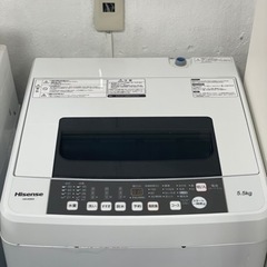 送料・設置込み　洗濯機　5.5kg Hisense 2019年