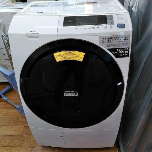 ◎B131 【良品】ドラム式洗濯乾燥機　2019年　BD-SG100CLビッグドラム 洗濯10kg/洗濯~乾燥6kg 左開き 幅スリムタイプ60cm 本体日本製 風アイロン