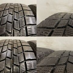 【GOODYEAR ICENAVI6 215/60R17】スタッドレス【euro bein 17インチ 7J5HPCD114.3+48】2017～18年製 エスティマ エリシオン等　(TH530)クレジットカード QRコード決済可能 