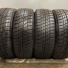 【GOODYEAR ICENAVI6 215/60R17】スタッドレス【euro bein 17インチ 7J5HPCD114.3+48】2017～18年製 エスティマ エリシオン等　(TH530)クレジットカード QRコード決済可能 