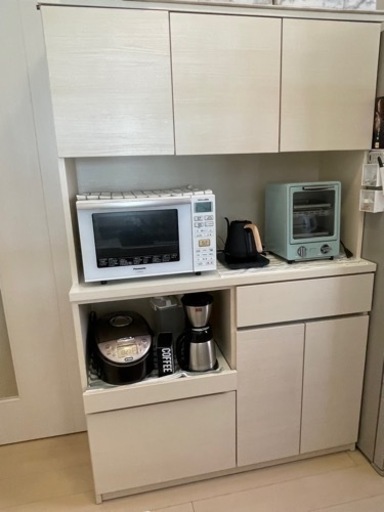 食器棚／木目調／ナチュラルホワイト※1月14日〆