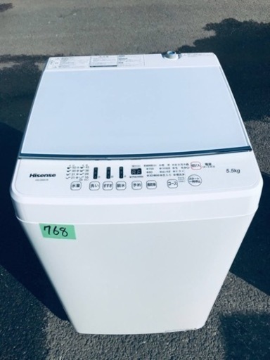 ①✨2018年製✨768番 Hisense✨全自動電気洗濯機✨HW-G55A-W‼️