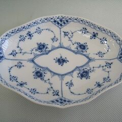 ☆ ロイヤルコペンハーゲン ブルーフルーテッド ハーフレース オーバルディッシュ 3枚ット プレート 皿 ROYAL COPENHAGEN 札幌 東区 北20条店