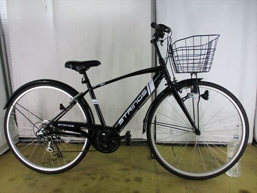 B637★美品15800円★整備済み スポーツ中古自転車 STRINOS　ブラック　6段【クロスバイク】