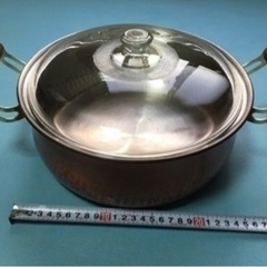【ネット決済・配送可】ガラス蓋つき鍋 26cm