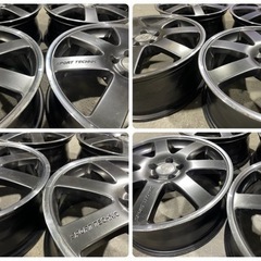 SPORT TECHNIC MONO 7 VISION ブラックメタルポリッシュホイール 4本 17インチ 7J PCD100 5H +48