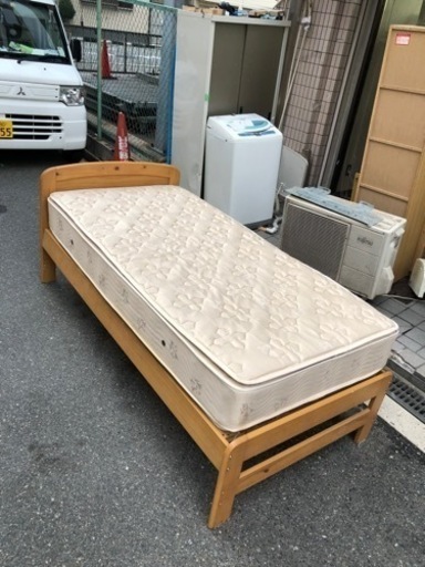 シングルベッドセット⁉️大阪市内配達組み立て無料⭕️保証付き