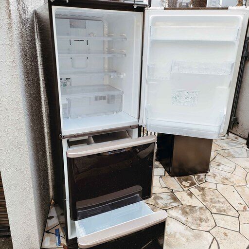 ✨⛄✨リニューアル大セール❕✨⛄✨早い者勝ち❕❕2014年式SHARP⛄SJ-PW35Y-T350L3ドア冷凍冷蔵庫プラズマクラスター搭載冷蔵庫/どっちもドア/ダークブラウン1221-13 ✨⛄✨