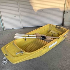 RYOBI リョービ ボートエース GEB-25 生簀付き オール付き ミニボート  