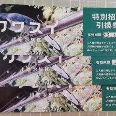 川崎水族館　入館券無料引換券3枚