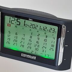 [美品] 電波時計 ◆月カレンダー◆ 温度計 湿度計 アラーム ...