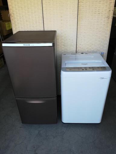 パナソニックセット【配送・設置無料】⭐パナソニック冷蔵庫138L＋パナソニック洗濯機５kg⭐JWJ55