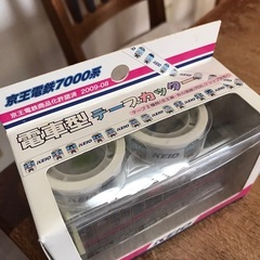 【ネット決済・配送可】京王電鉄7000系　電車型テープカッター