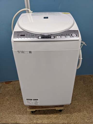 SHARP シャープ ES-TX8D-W 全自動洗濯機 2019年製 8kg 乾燥機能 4.5kg ...