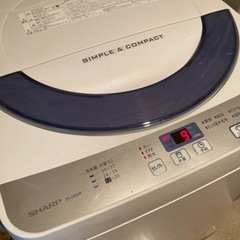 シャープ 2016年製 洗濯機