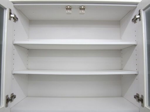 ☆ レンジボード 食器棚 幅80×奥行42×高さ200㎝ 白 キッチン収納 上下 