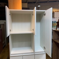 ⭐️アウトレット⭐️大川家具 ミラー付きシューズボックス ロースト 靴箱