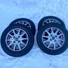 155/65r13 ブリジストン VRX2 超バリ山 アルミホイール付！