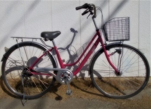 かわいいピンクのノーパンクタイヤAbsto 27インチ6段変速LEDオートライト かわいいピンクのノーパンクタイヤAbsto 27インチ6段変速LEDオートライト