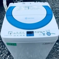 1041番 SHARP✨全自動電気洗濯機✨ES-GE70N-A‼️