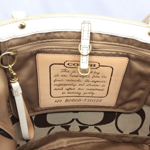 COACH/コーチ レザートートバッグ/ハンドバッグ/オープンファスナー /080 コーチ アウトレット ハンドバッグ ショルダーバッグ レディース