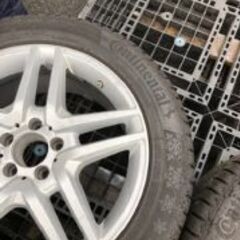 ベンツE２２００ｄオールルテインのスタットレスホイルセット純正２４５/５０/R18