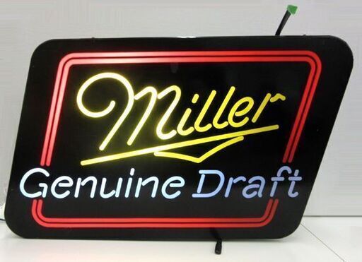 Miller Genuine Draft ミラービール 電光看板 照明 レトロ ガレージ